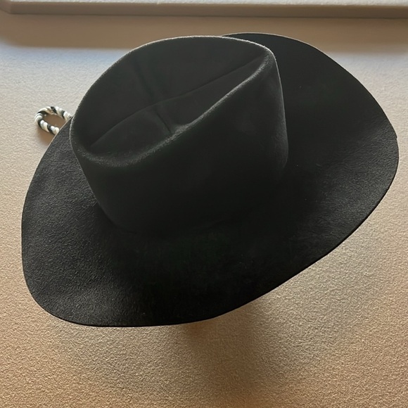 GLADYS TAMEZ MILLINERY Black Western Hat with Braided Cord - XS main image 11